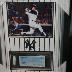 REGGIE JACSON PSA PERSONAL CHECK FRAMED CUSTOM