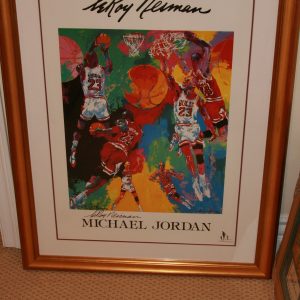 LEROY NEIMAN "HIS AIRNESS" SIGNED CUSTOM FRAMED
