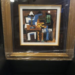 PABLO PICASSO ORIGINAL PRINT "THREE MUSICIANS"