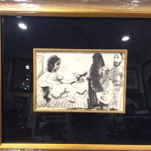 PABLO PICASSO ORIGINAL HAND LITHOGRAPH PRINT "PRINCESS WITH DOVE