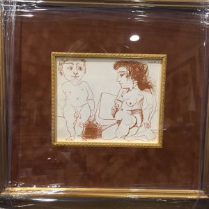 PABLO PICASSO ORIGINAL HAND LITHOGRAPH PRINT "THE NAKED COUPLE"