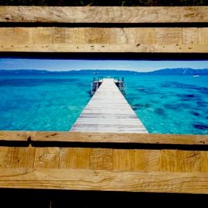PETER LIK 80 X 40 TAHOE JETTY in TEAKWOOD FRAME
