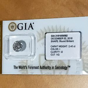 GIA Certified Diamond 2.40 ct