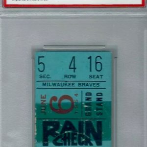 Hank Aaron Rookie 1954 (His First Pinch Hit) PSA Authenticated