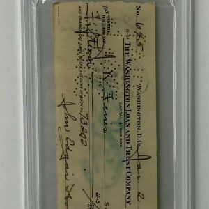 J. Edgar Hoover Signed Check FBI Before The Director 1923 (PSA)