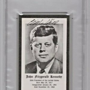 John F Kennedy PSA/DNA JFK Funeral Prayer card Signed Clint Hill