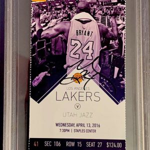 Kobe Bryant Last Game Signed (PSA) Incapsulated MINT 60 Points!