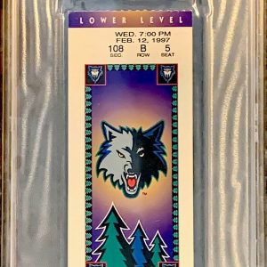 Kobe Bryant Rookie Ticket Stub 1997 NM-MINT 7 (PSA)