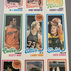 Larry Bird Rookie Topps 1980 Uncut Sheet