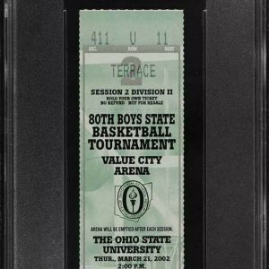 LeBron James High School (PSA) NM-MINT 8 Ultra-Rare FULL Ticket