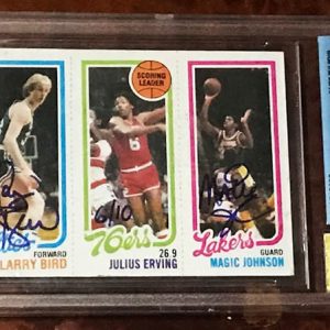 Magic Johnson Larry bird Rookie Autograph