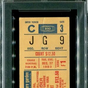 Michael Jordan College Basketball (PSA) 1983 Ticket Tarheels