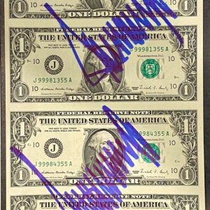 President Donald Trump Signed Uncut Money PSA