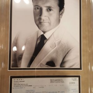 Vic Damone personal check Authentic Authenticated Autographed