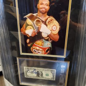 Roy Jones Jr. Authentic Authenticated Autographed Dollar with original