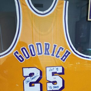 Gail Goodrich Authenticated Autographed Hall of Fame Lakers Jersey