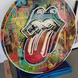 Rolling Stones Tongues custom artist Risk 36 x 36