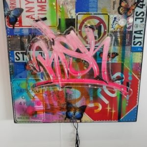 RISK street signs custom made neon 42 x 42