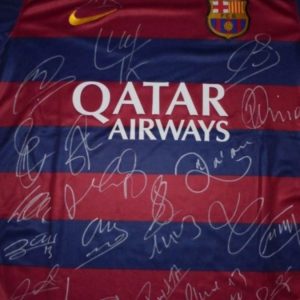 FC Barcelona Authentic Authenticated Autographed Team signed Jersey