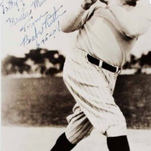Babe Ruth autographed photo 8 x 10 Authenticated.