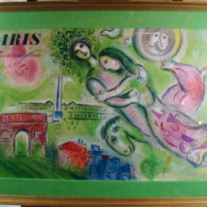 Marc Chagall Paris Authentic Authenticated Autographed Lithograph 16 x 26.