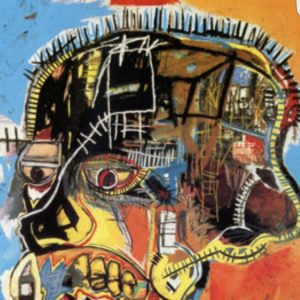 Basquiat Authentic Autographed Lithograph custom framed and suede matted 22 x 28.