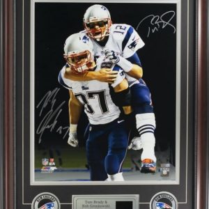 Tom Brady Rob Gronkowski Autographed Authenticated Original photo 14x22