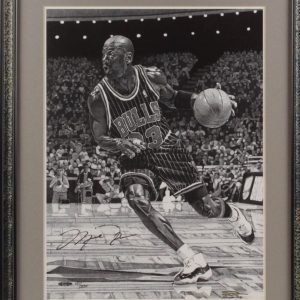 Michael Jordan Autographed Authenticated Photo custom framed