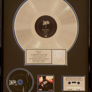 D12 Devils Night 2001 Eminem RIAA 1 million sales Platinum Album CD and Cassette custom