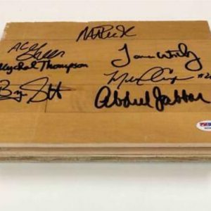 LA Lakers Showtime 1988 Magic, Kareem, Green, Cooper, Thompson, Scott. PSA Authenticated
