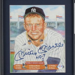 Mickey Mantle Autographed PSA special edition 20x24