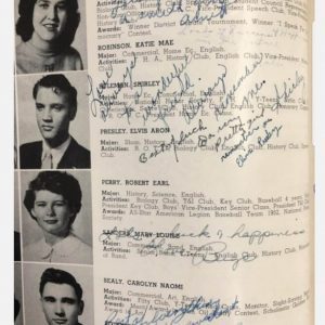 Elvis Presley 1953 Yearbook Autographed