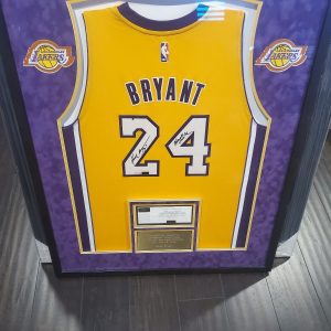 Kobe Bryant Autographed Authenticated custom framed and suede matted