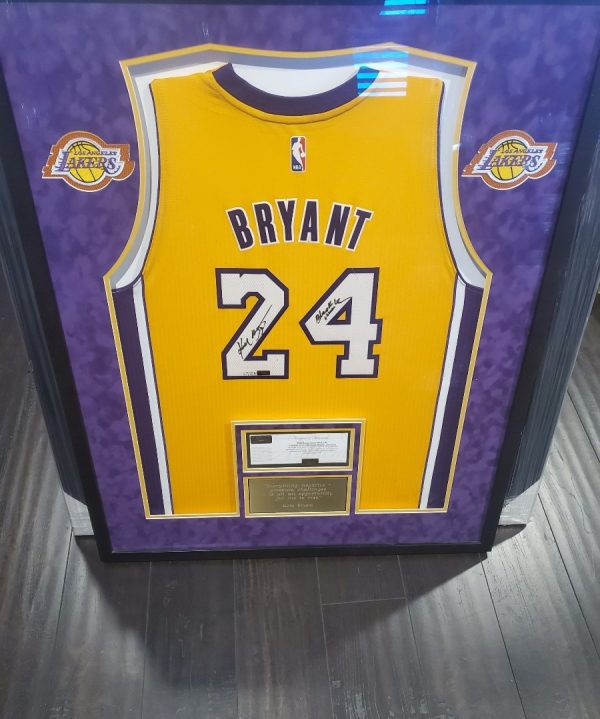 Kobe Bryant Autographed Authenticated custom framed and suede matted