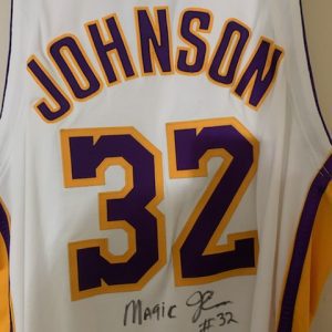 Magic Johnson La Lakers Authenticated Autographed Original Home Jersey