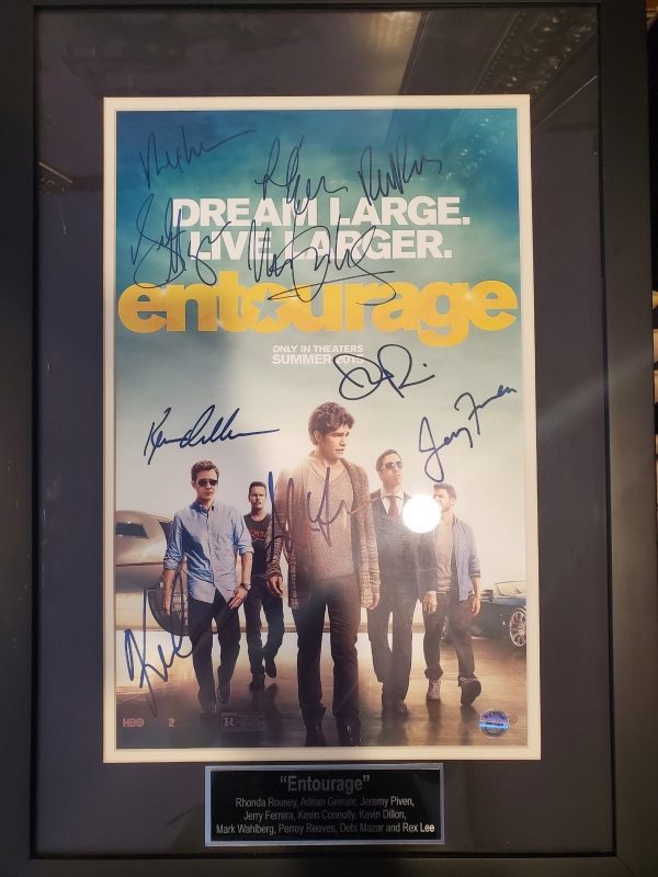 Entourage full cast Autographed Authenticated photo custom framed and matted