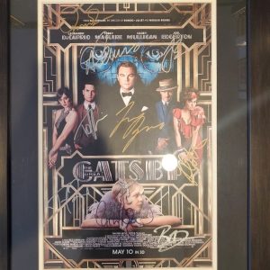 Gatsby full cast Autographed Authenticated photo custom framed and matted