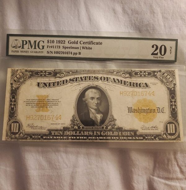 US $10 Gold Certificate